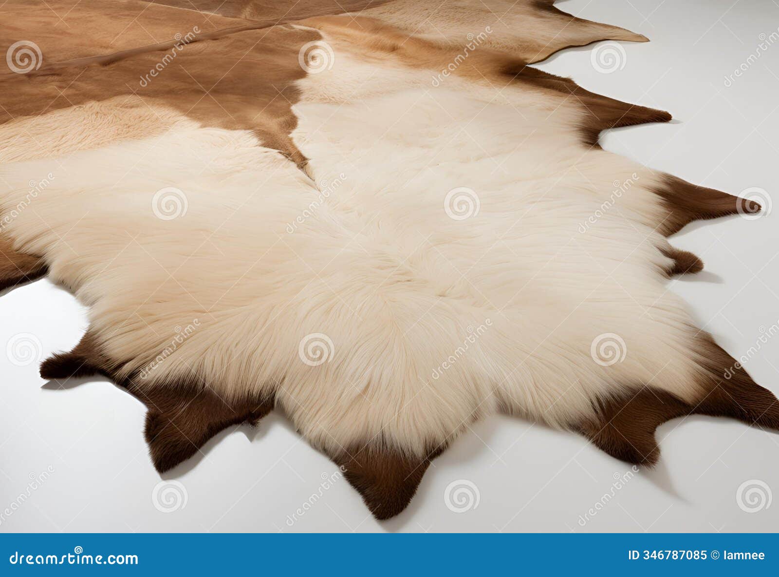 soft animal hide with fur made into doormats.ai generated